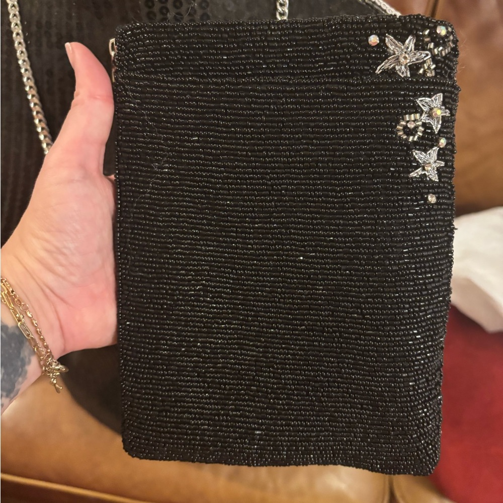 Mary Frances Black and Gold Beaded Crossbody Bag- Bubbly Champagne NWT - Picture 9 of 13